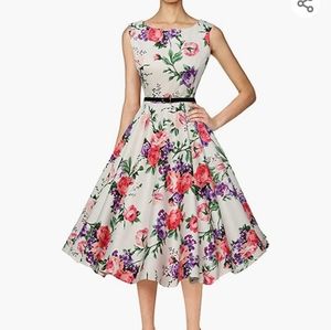 Grace Karin Boatneck Sleeveless Tea Dress Size 20